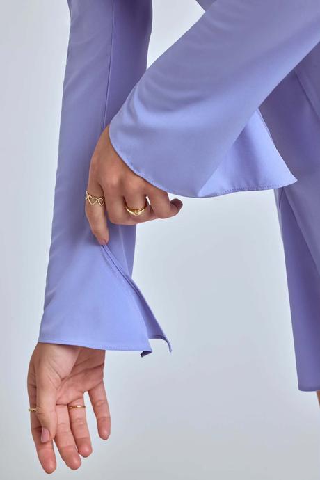 Oh polly leotine mini šaty lavender, 36 / s