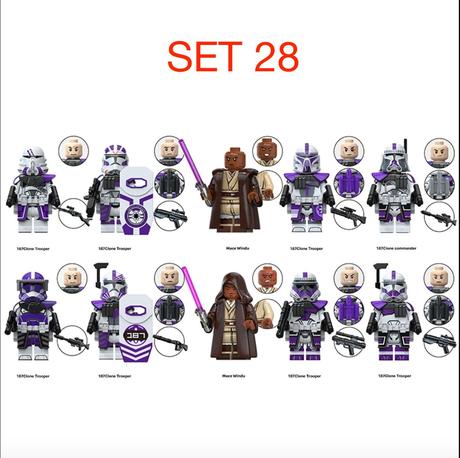 Rôzne figúrky star wars 8 (8ks) typ lego - nové,