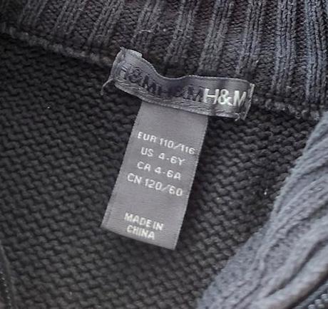 Sivý hrubší svetrík h&m, h&m,110