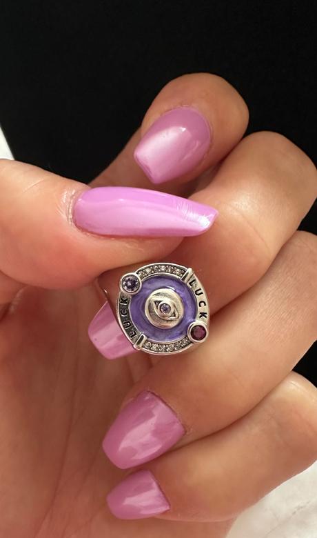 Strieborný prsteň fialový cosmic ts 7, thomas sabo