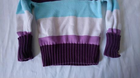 Dievčenský farebný pulóver, rolák, dopodopo, dopodopo,98