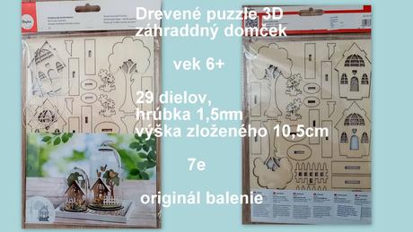 Drevené puzzle 3d, vek 6+, 