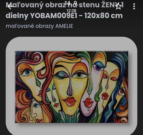 Obraz malba ženy na platne, 