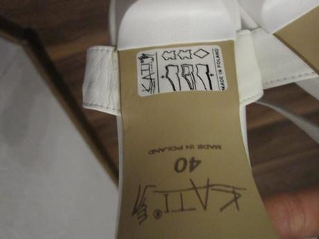 Kozene biele sandale, 40