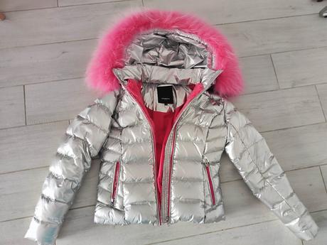 Rockandblue strieborná páperová bunda veľ. 36, 36