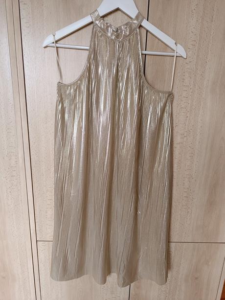 Zlaté plisované šaty mohito, mohito,xs