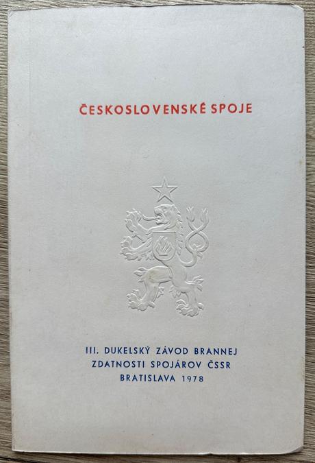 Známky v obale československé spoje,