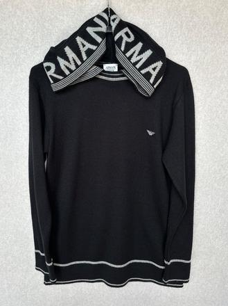 Armani merino pulover s kapucňou, armani,s