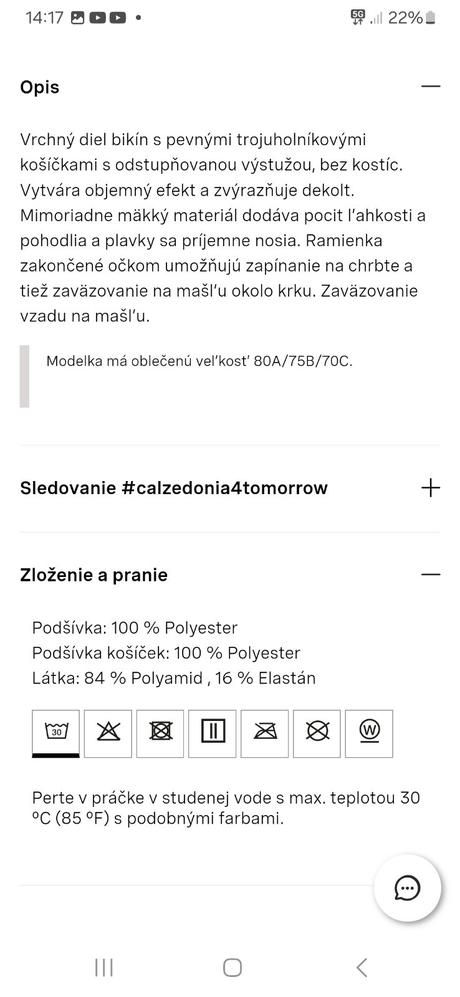 Calzedonia vrchný diel 80a/75b/70c, calzedonia,m