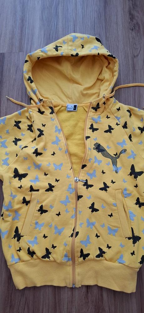 Hrubšia žltá mikina, puma,s