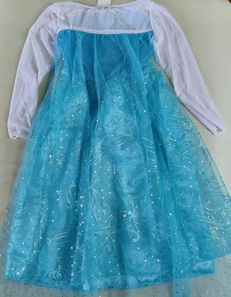 128/140 nový kostym elsa,frozen, elza šaty,8-10 r., 