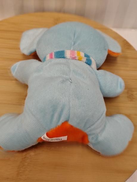 Plyšový modrý slon so šálom, 19 cm, 