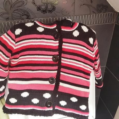 Zatepleny svetrik bundicka pre dievčatko, dirkje,86