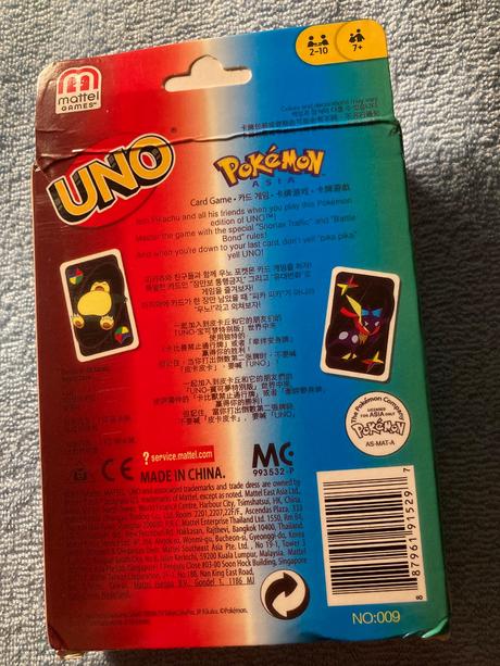 Dobble uno pokémon pikachu minecraft karty, 