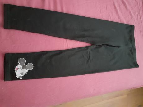 Cierne dievcenske leginy s obrazkom mickey mausa, disney,140