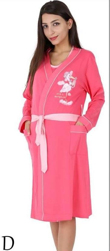 Materský komplet župan s nočnou košeľou bavlnená, vienetta secret,l - xxxl