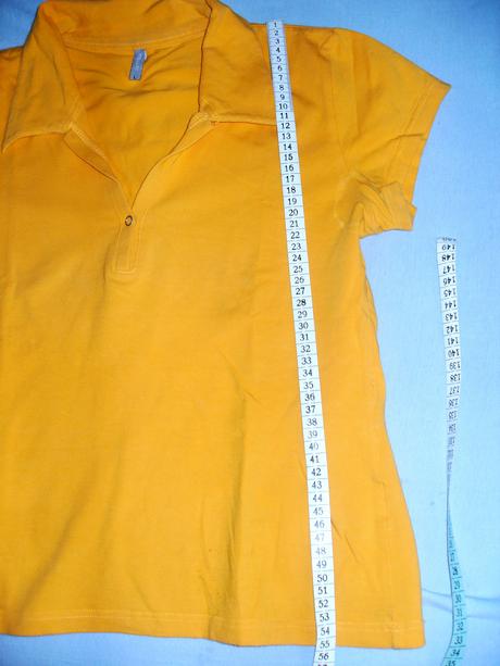 Oranžové tričko s golierikom, amisu,l