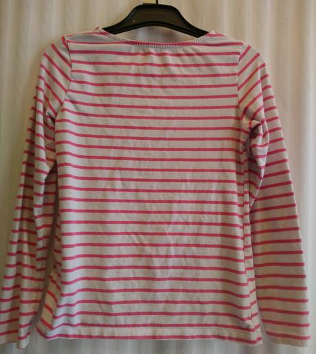 Pásikavý bielo ružové tričko, h&m, 134-140 cm, h&m,140