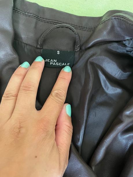 Kožená bunda hnedá, s