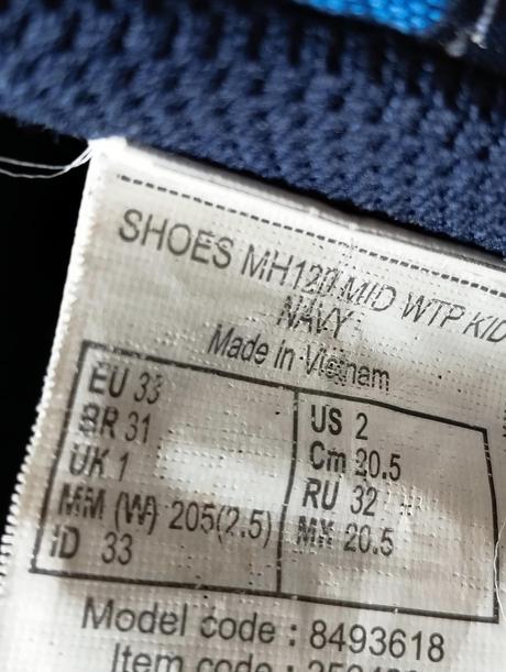 Detska turisticka obuv quechua, quechua,33