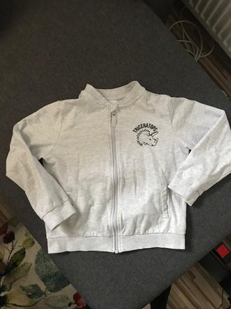 Mikinka s dinosaurom na zips bez kapucne, sinsay,134