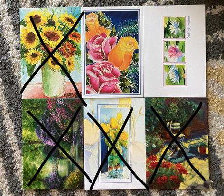 Pohľadnice kvety 2ks,