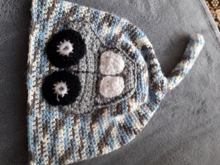 Čiapočka pletená 1 - 2 roky 47 až 49 obvod pletená, 86