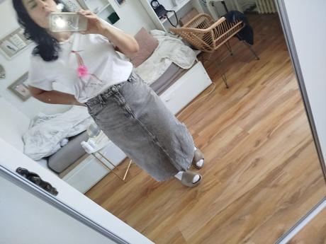 Riflova sukňa hm, h&m,l