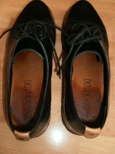 Celokožené poltopánky v pánskom štýle, lasocki,38