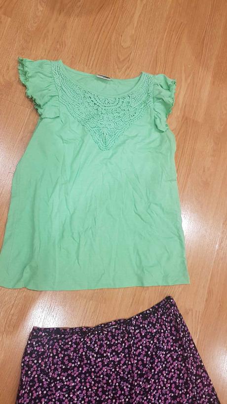 Zelené tričko s madeirou v. s, s