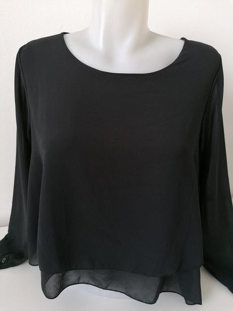 Čierny sifonový top, l