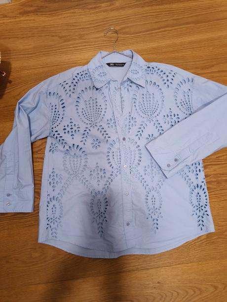 Košeľa s výšivkou, zara,s