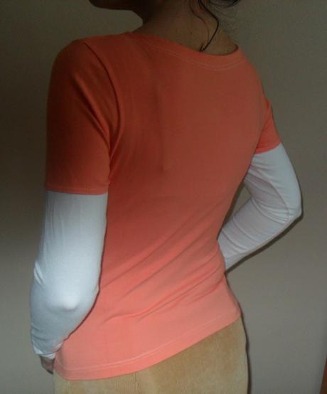 Oranžové tričko s dlhým rukávom, s