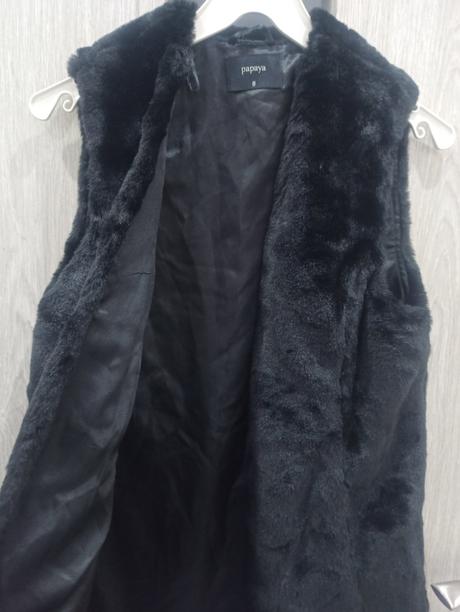 Dámska čierna vesta, papaya,s