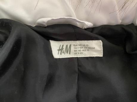 Biela bunda, h&m,140