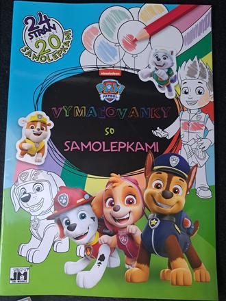 Vymaľovánka so samolepkami tlapková patrola, 