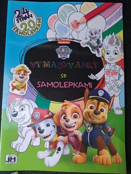 Vymaľovánka so samolepkami tlapková patrola,