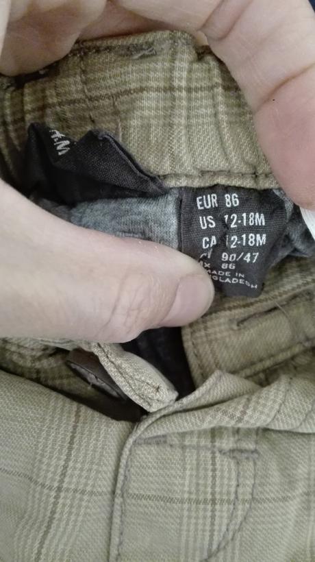 Nohavice oteplene, h&m,86