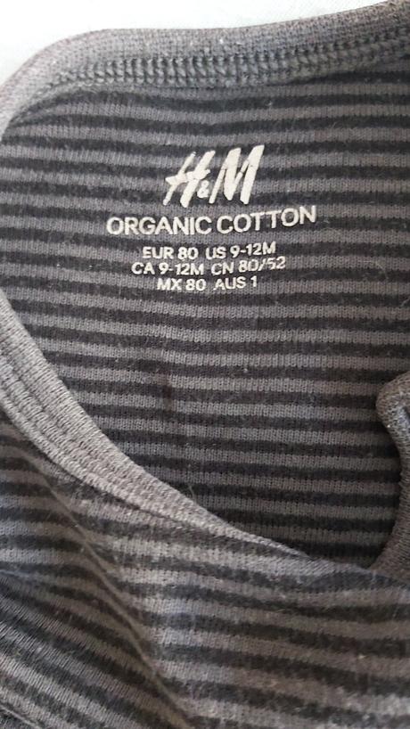Body čierne pásikové h&m 80, h&m,80
