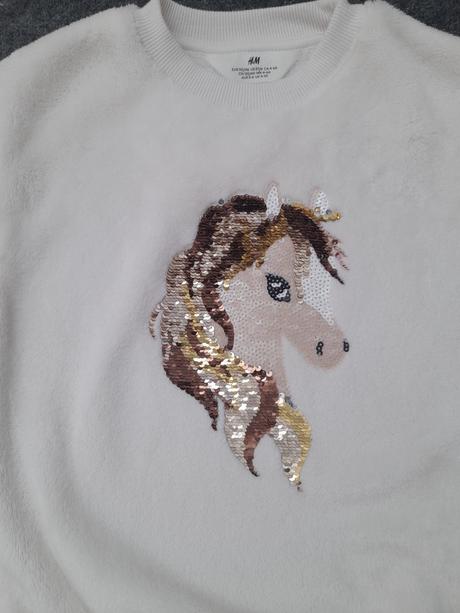 H&m svetrík s flitrami veľkosť 110/116, h&m,110