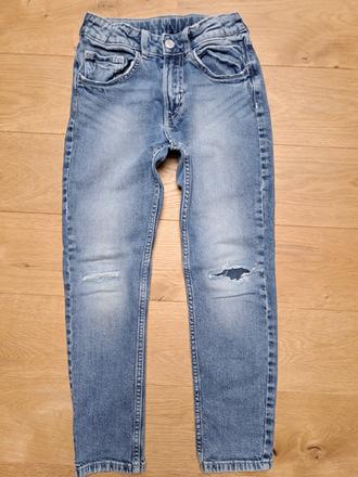 Relaxe fit potrhané rifle h&m veľkosť 8-9 rokov, h&m,134
