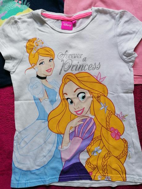 2x bavlnené tričko, disney,128