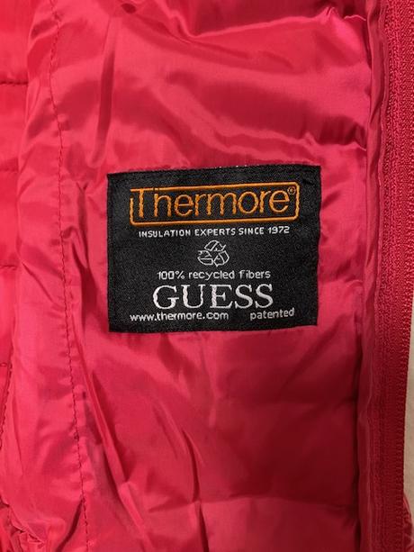 Ružovočervená metalická vetrovka guess originál, guess,l / m