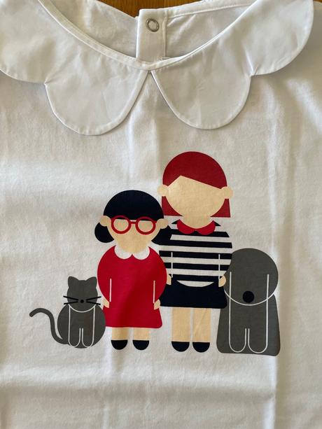 Jacadi tričko s dievčatkom a mačičkou, jacadi,152