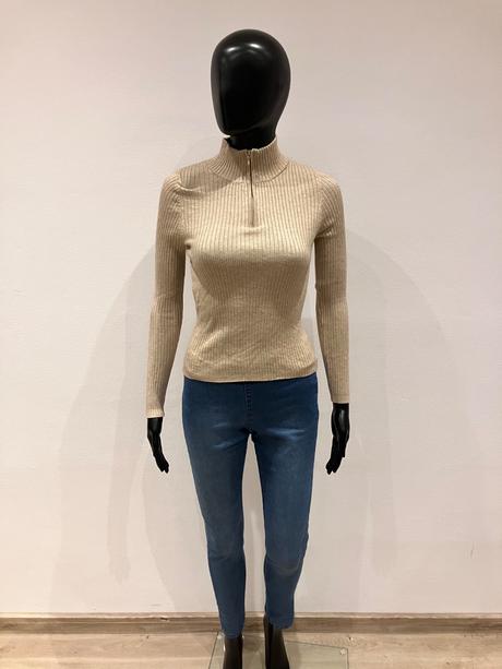 Dámsky rebrovaný rolák (s), mango,s