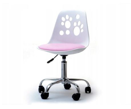 Otočná stolička foot k písaciemu stolu bielosivá,