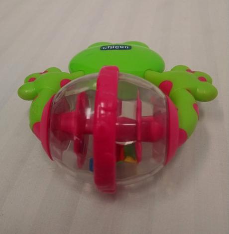 Plastové chrastítko žabka, chicco, 14 cm, 