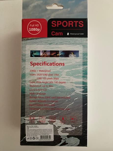 Športová kamera - nepoužívaná, 