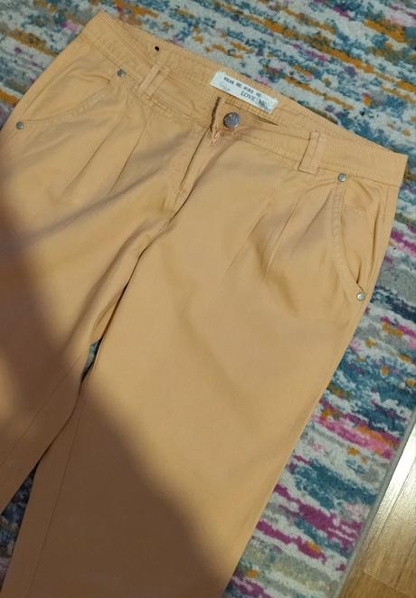 Broskyňové nohavice, new look,l