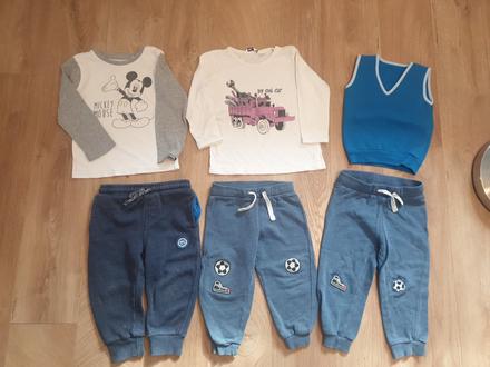 3xteplaky 1xvesticka 2xtricka 86/92 cena spolu, 86–98